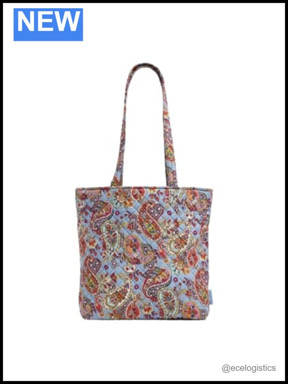 Vera Bradley Cotton Tote Bag Recycled Machine Washable With Pockets